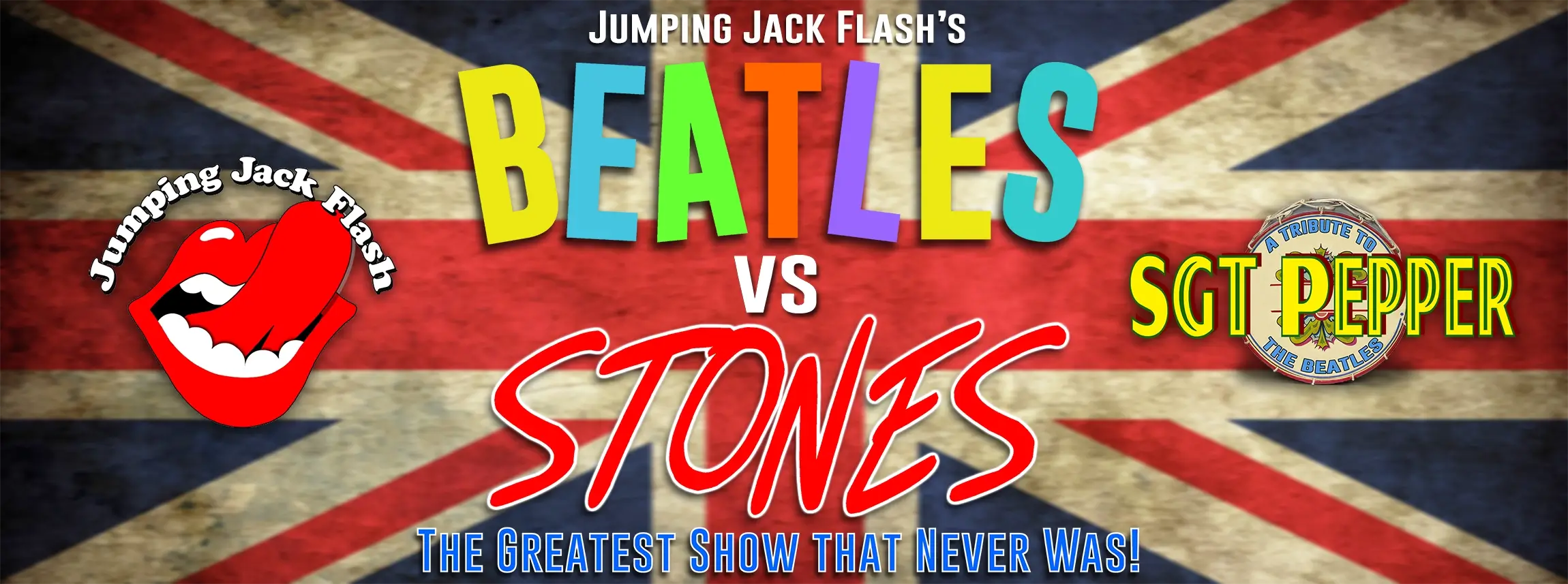 Beatles vs. Stones banner