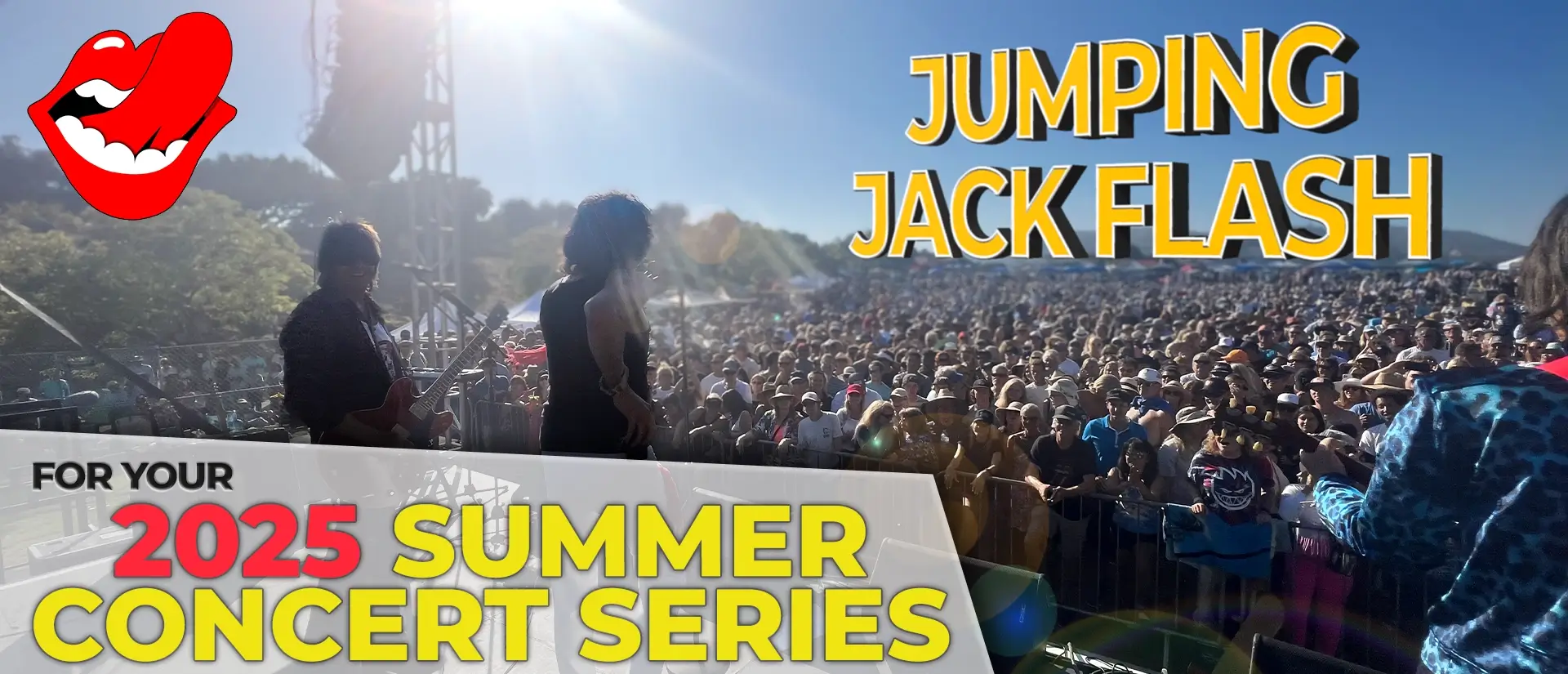 Book Jumping Jack Flash for your city's 2025 Summer Concert Series!